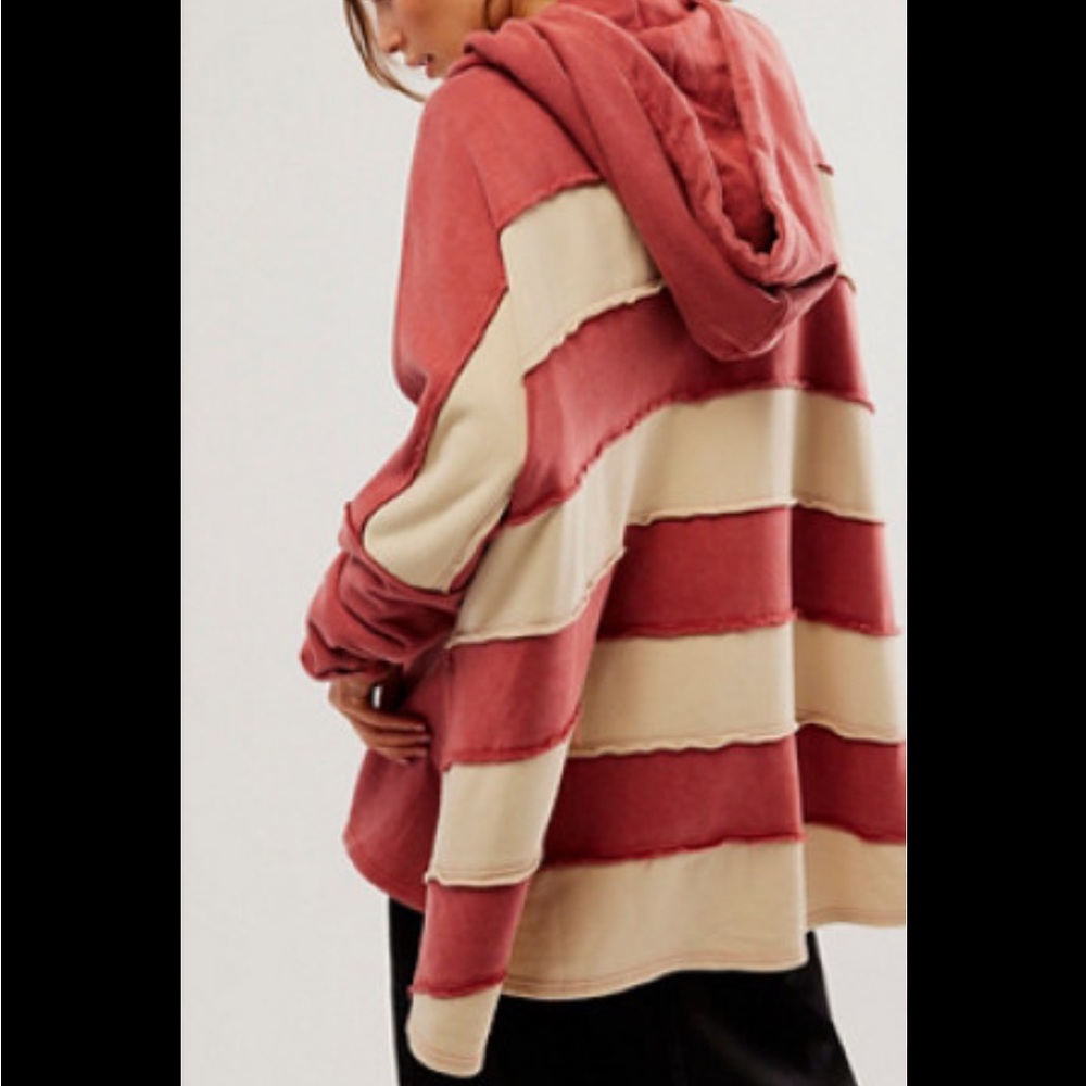 Free people spotted in stripes pullover hoodie - Picture 2 of 12